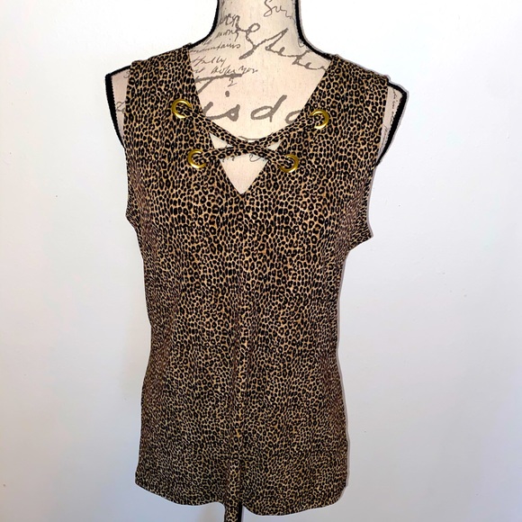 🍁▪️MICHAEL Michael Kors Leopard Print Top▪️🍁 - Picture 1 of 12